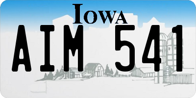 IA license plate AIM541