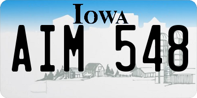 IA license plate AIM548