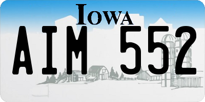 IA license plate AIM552