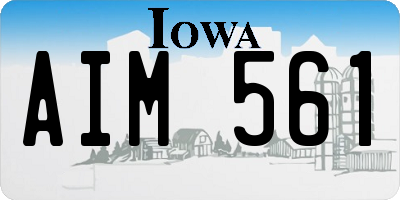 IA license plate AIM561