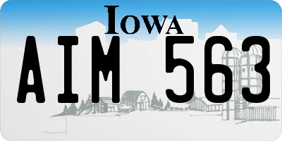 IA license plate AIM563