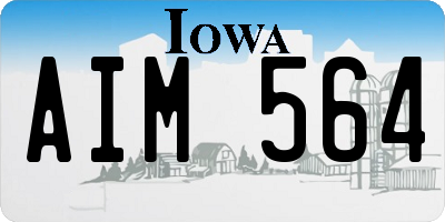 IA license plate AIM564