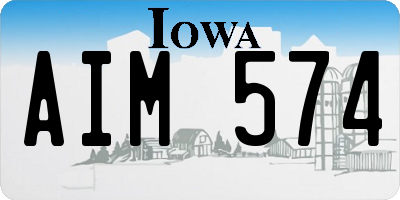 IA license plate AIM574