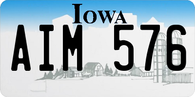 IA license plate AIM576