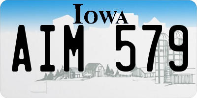 IA license plate AIM579