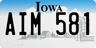 IA license plate AIM581