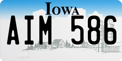 IA license plate AIM586