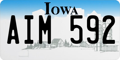 IA license plate AIM592