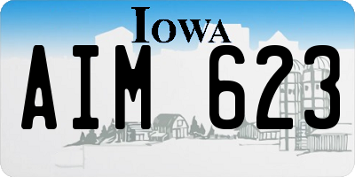 IA license plate AIM623