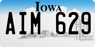 IA license plate AIM629
