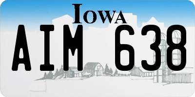 IA license plate AIM638