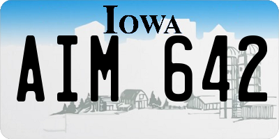 IA license plate AIM642
