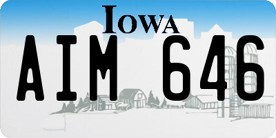 IA license plate AIM646