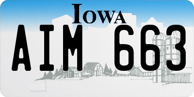 IA license plate AIM663