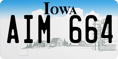 IA license plate AIM664