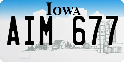 IA license plate AIM677