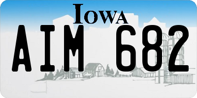 IA license plate AIM682