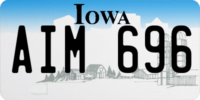IA license plate AIM696