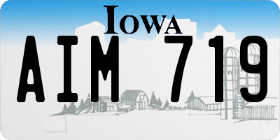 IA license plate AIM719