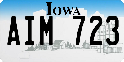 IA license plate AIM723