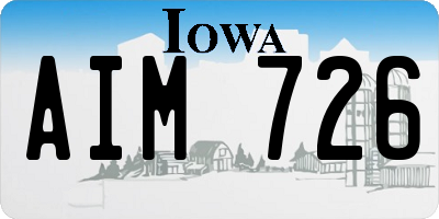 IA license plate AIM726