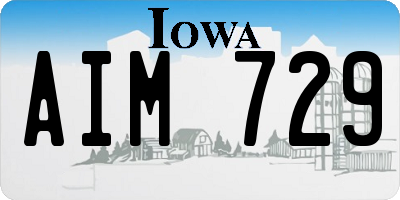 IA license plate AIM729