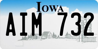 IA license plate AIM732