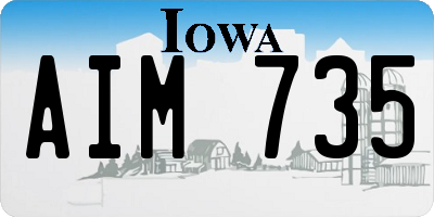IA license plate AIM735