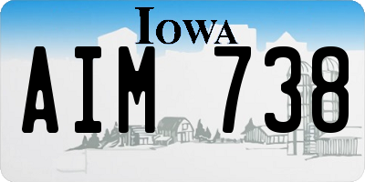 IA license plate AIM738