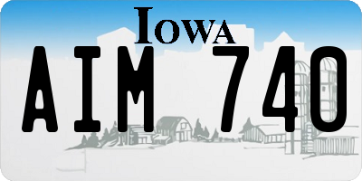 IA license plate AIM740