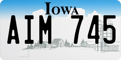 IA license plate AIM745