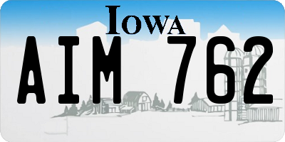 IA license plate AIM762
