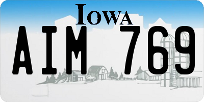 IA license plate AIM769