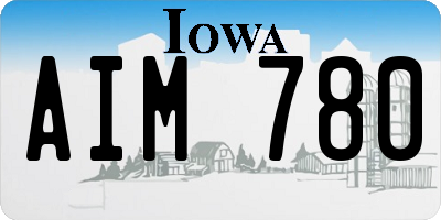 IA license plate AIM780