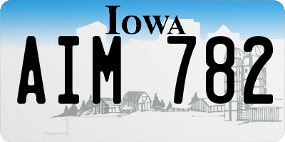 IA license plate AIM782