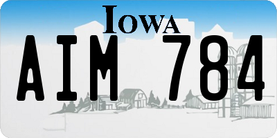 IA license plate AIM784