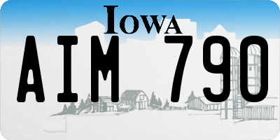 IA license plate AIM790