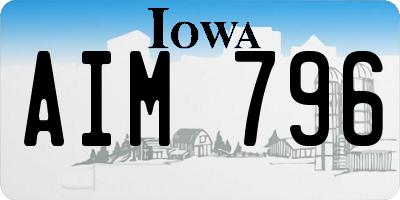 IA license plate AIM796