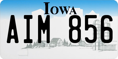 IA license plate AIM856