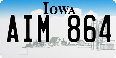 IA license plate AIM864