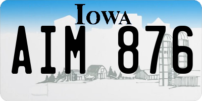 IA license plate AIM876