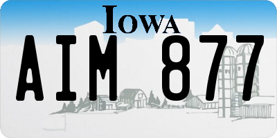 IA license plate AIM877