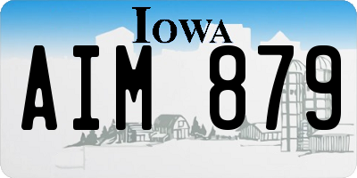 IA license plate AIM879