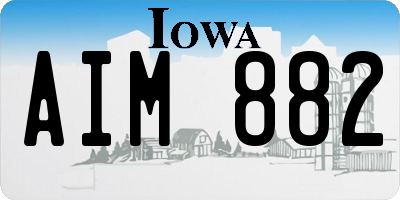 IA license plate AIM882
