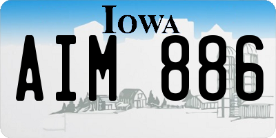 IA license plate AIM886