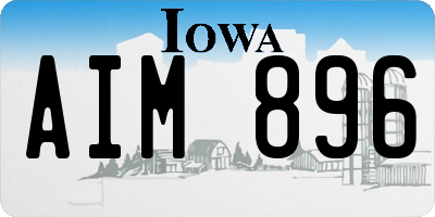 IA license plate AIM896