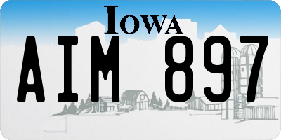 IA license plate AIM897