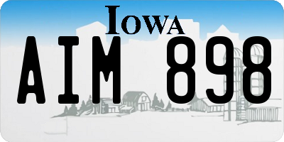IA license plate AIM898