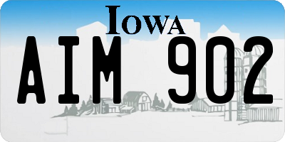 IA license plate AIM902