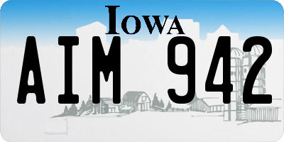 IA license plate AIM942